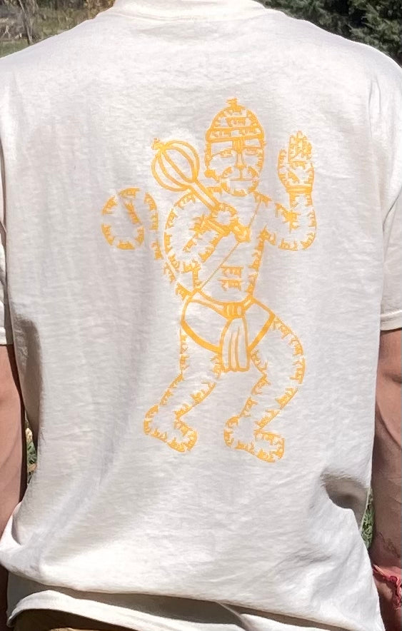 Hanuman in Ram T-shirt Natural and Gold