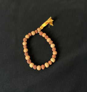 Sandalwood and Rudraksha wrist bracelet