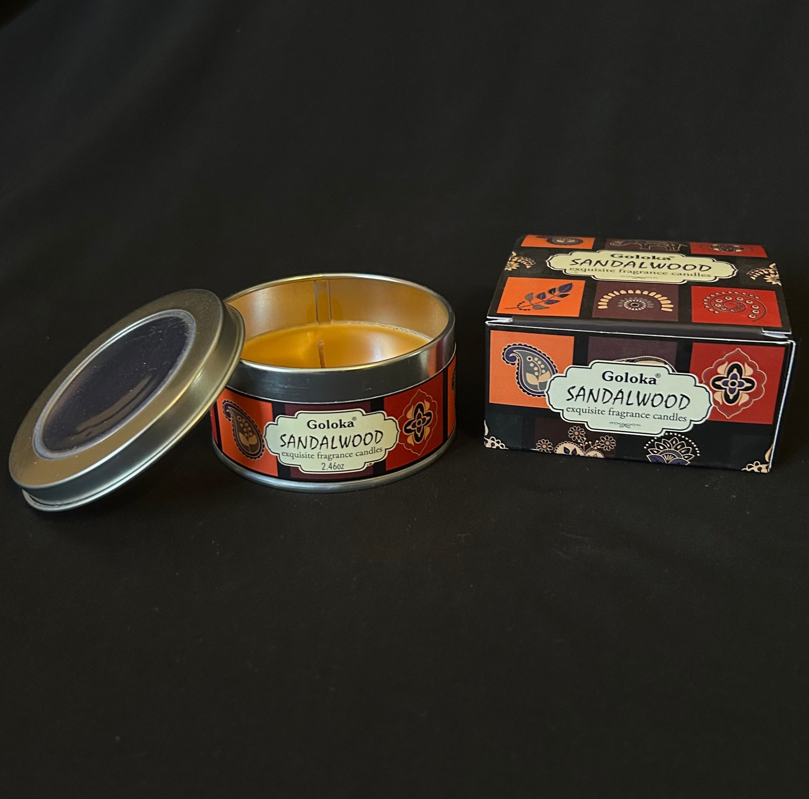 Goloka Sandalwood Travel Tin Candle