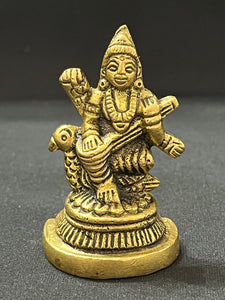 2" Brass Saraswati