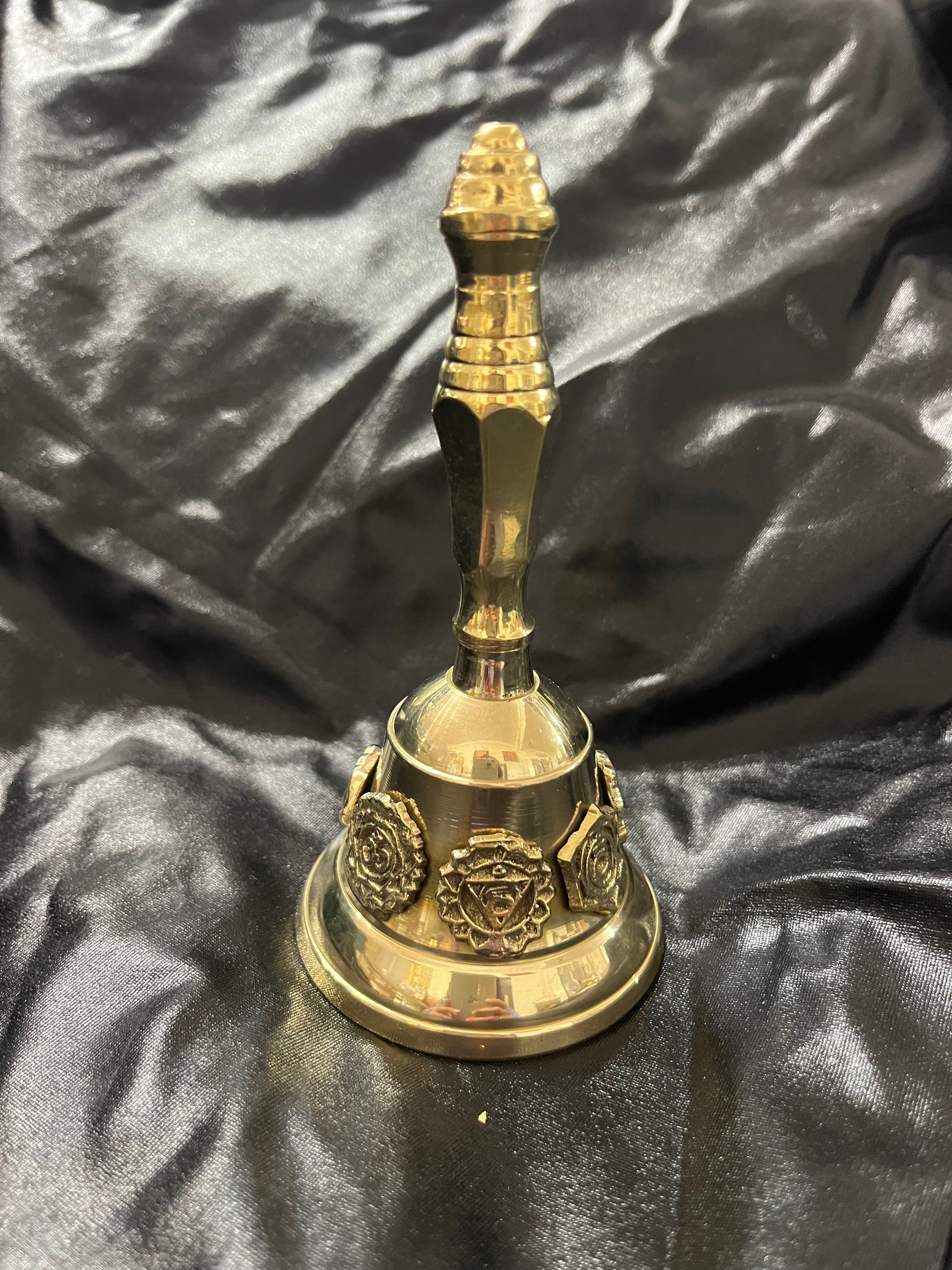 5" SEVEN CHAKRA BRASS BELL