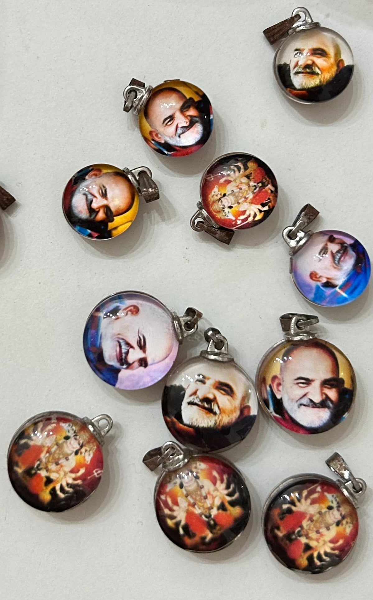 Glass Maharajji and Hanuman Pendant