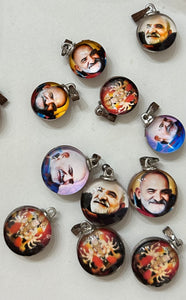 Glass Maharajji and Hanuman Pendant