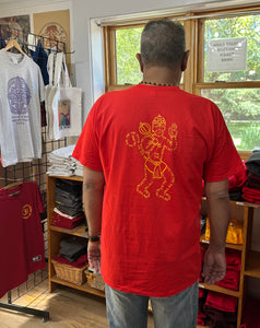 Hanuman in Ram T-shirt Red and Gold