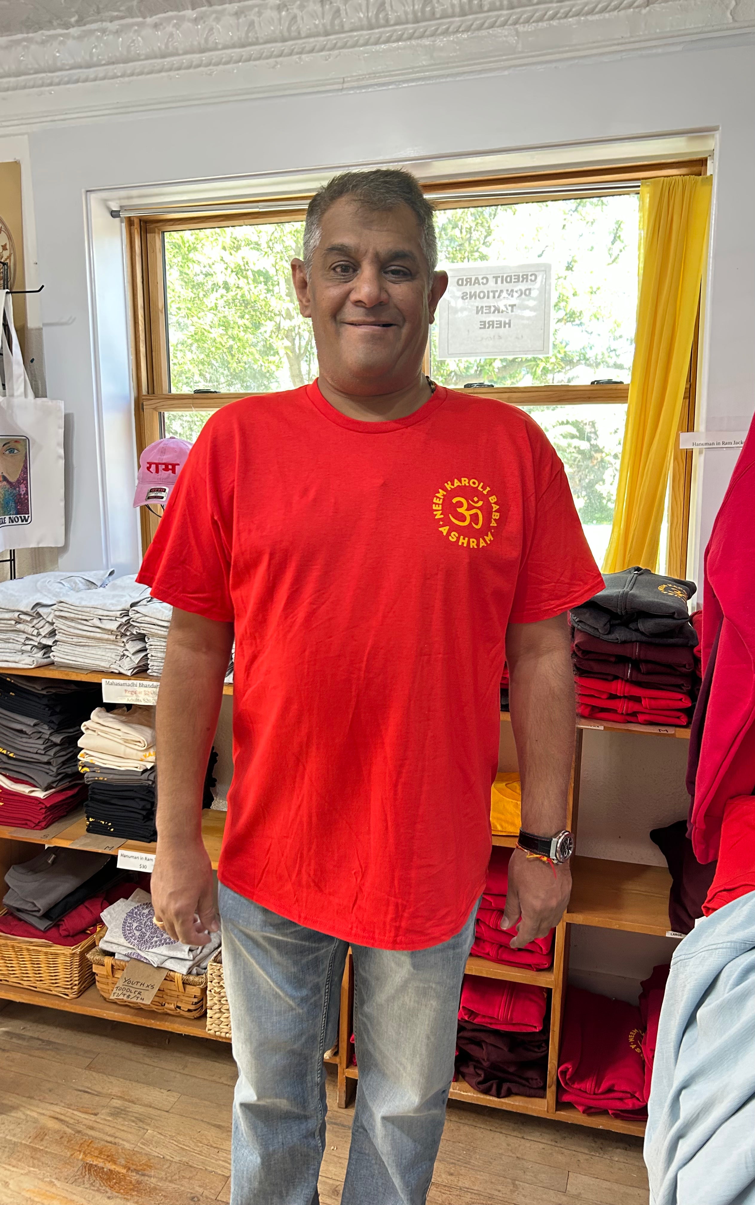 Hanuman in Ram T-shirt Red and Gold