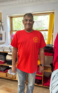 Hanuman in Ram T-shirt Red and Gold