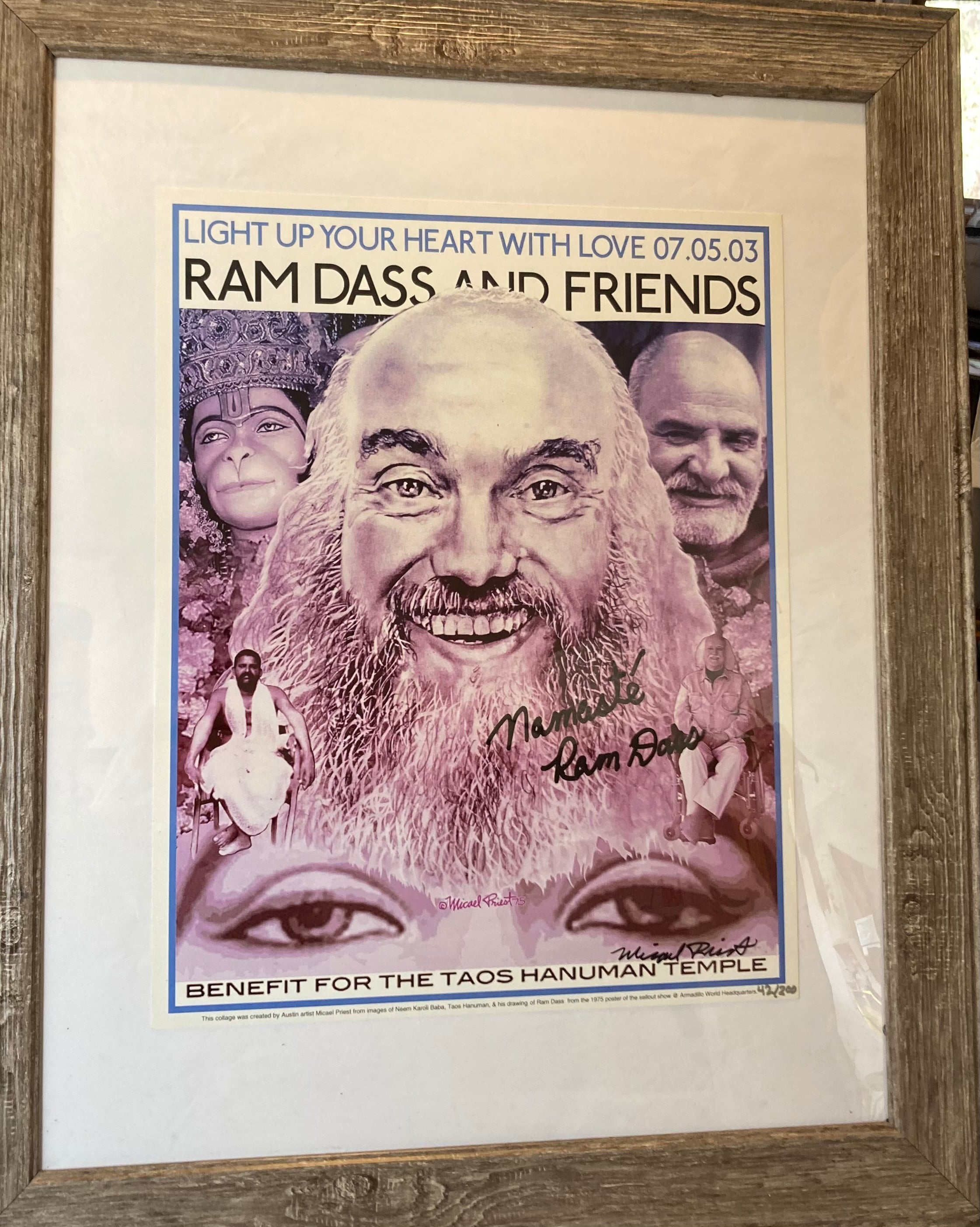 Ram Dass Signed Fundraiser Poster