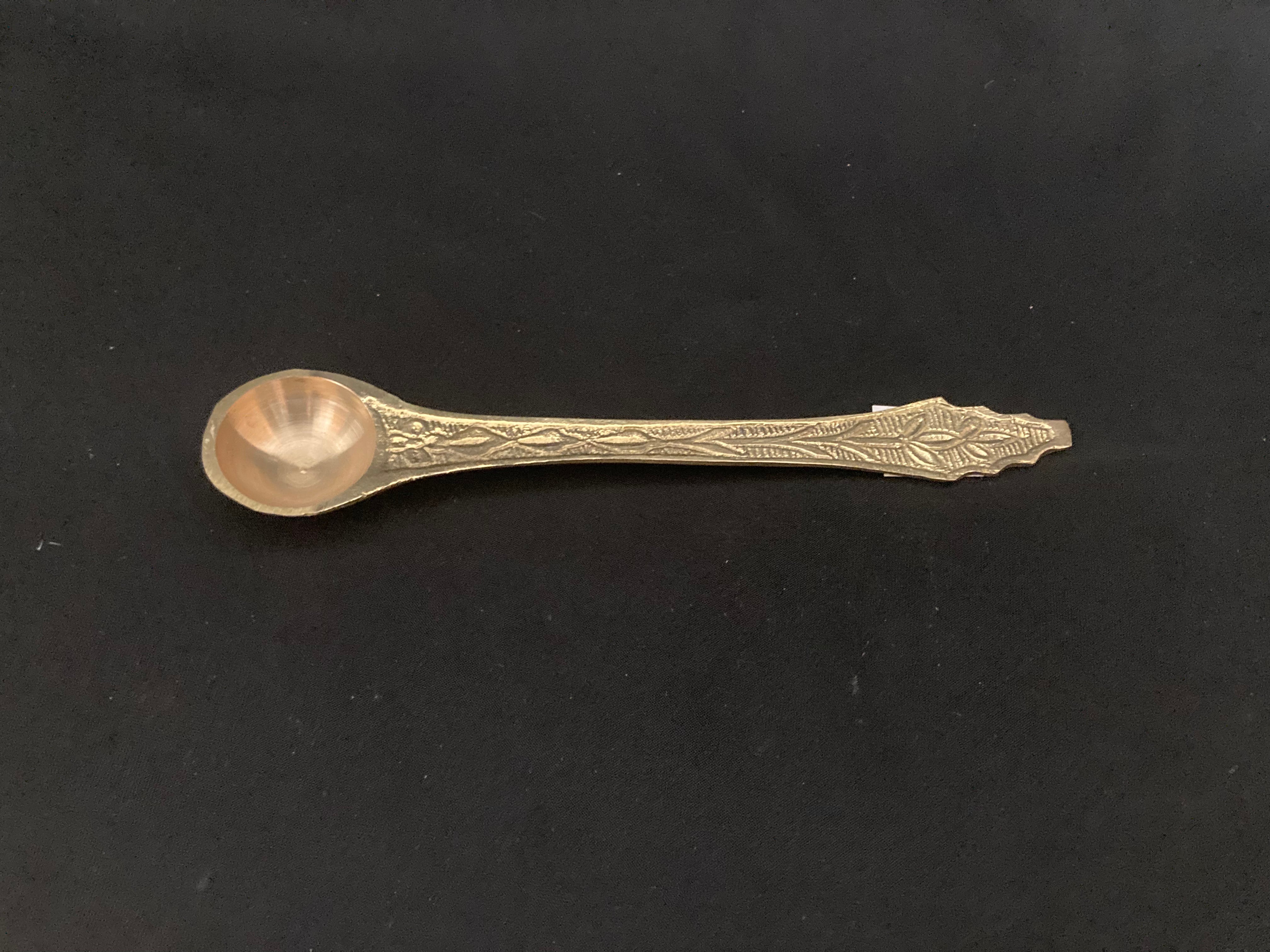 Brass puja spoon 6.5”