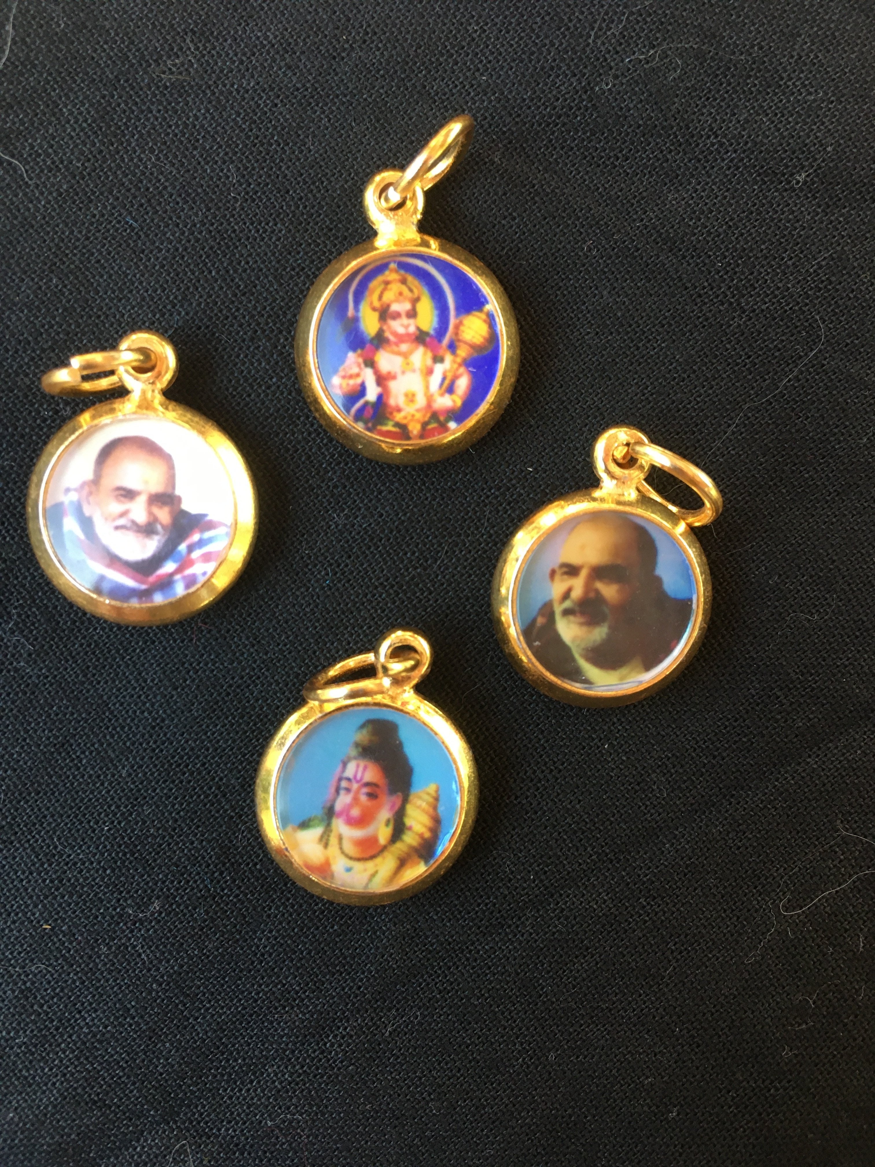 Large Maharajji and Hanuman Pendant